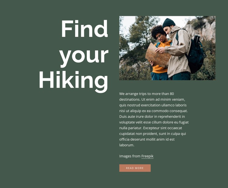 Find your hiking CSS Template