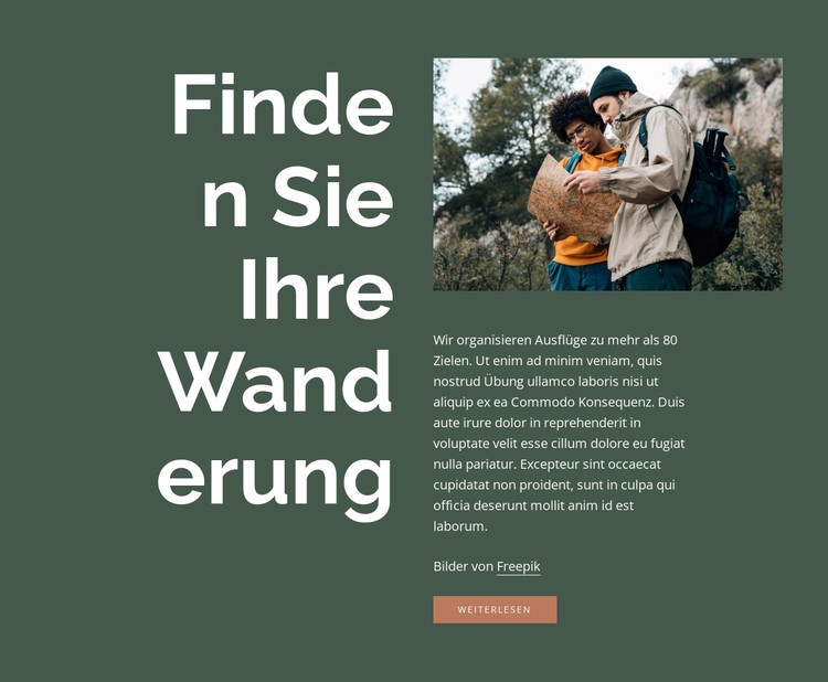 Finde dein Wandern CSS-Vorlage