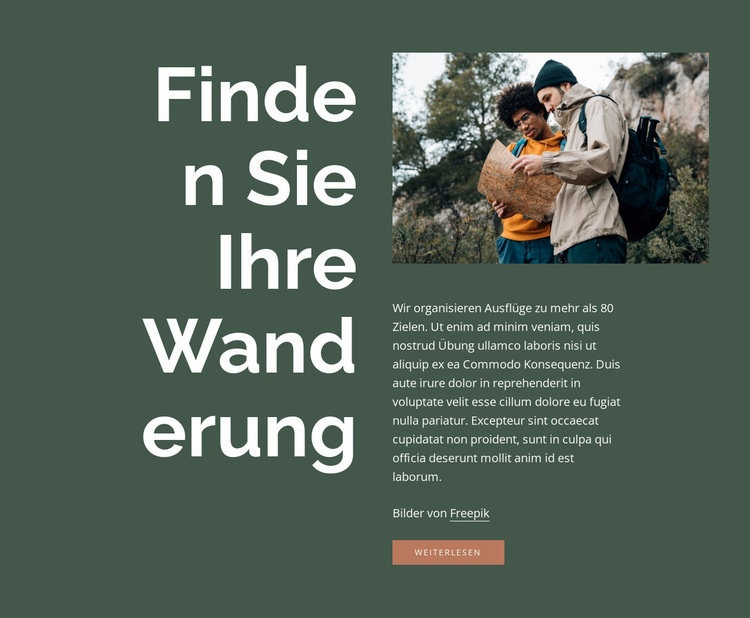 Finde dein Wandern HTML Website Builder