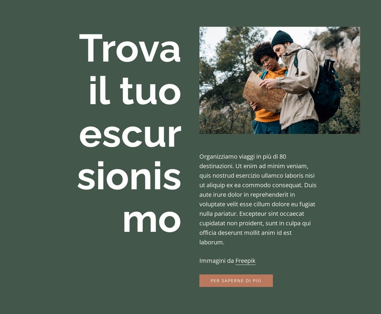 Trova la tua escursione Modelli di Website Builder