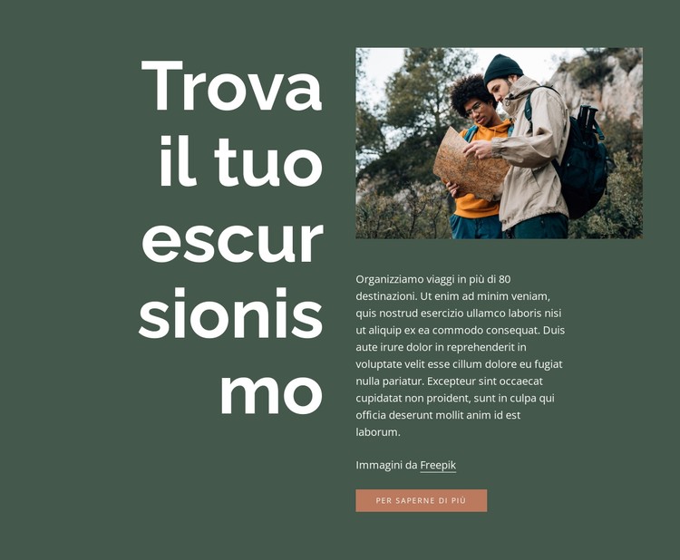 Trova la tua escursione Modello CSS