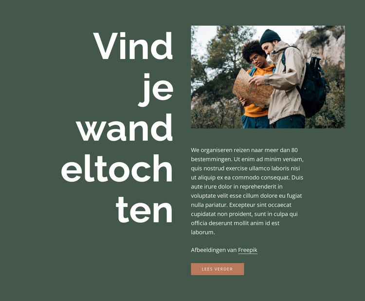 Vind je wandeltochten WordPress-thema