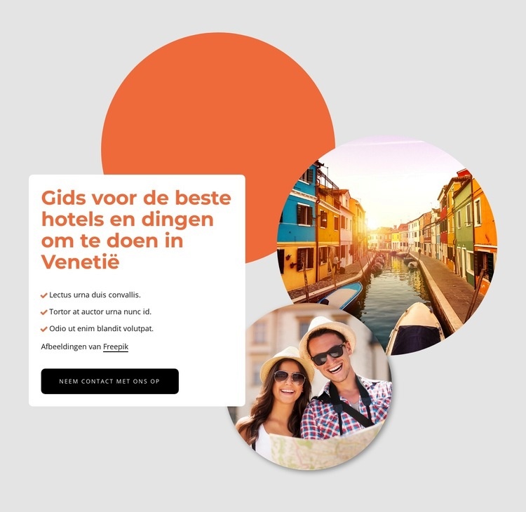 De beste dingen om te doen in Venetië Website mockup