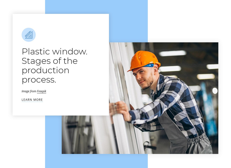 Plastic window production One Page Template