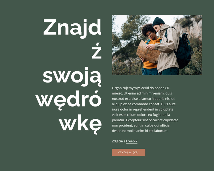 Znajdź swoją wędrówkę Motyw WordPress