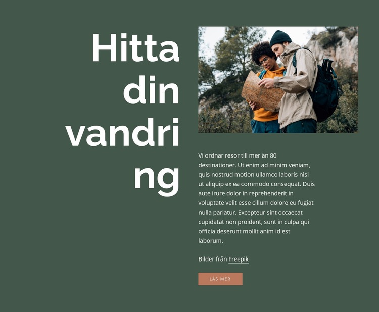 Hitta din vandring Hemsidedesign