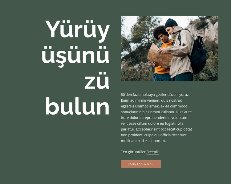 Yürüyüşünüzü bulun Html Web Sitesi Oluşturucu