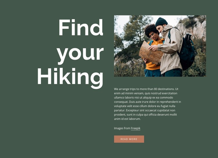 Find your hiking Web Page Design