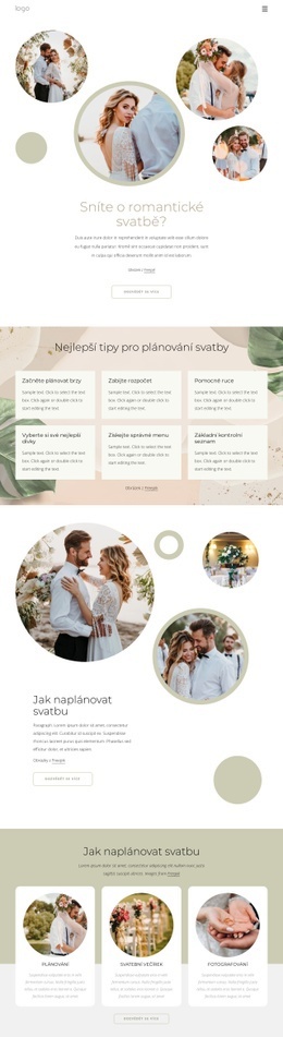 Víceúčelový Motiv WordPress Pro Romantická Svatba
