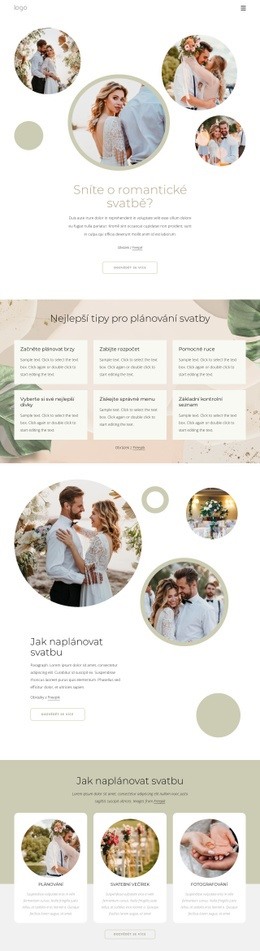 Romantická Svatba – Snadný Design Webových Stránek