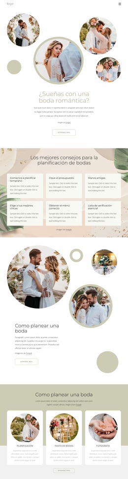 Boda Romantica: Plantilla De Sitio Web Joomla