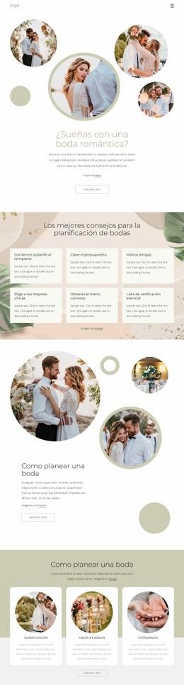 Boda Romantica - Diseño De Una Página