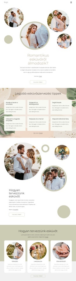 Többcélú WordPress Téma A Következőhöz: Romantikus Esküvő
