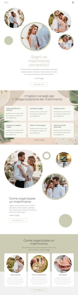 Generatore Di Siti Web Esclusivo Per Matrimonio Romantico