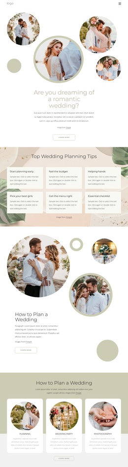 Romantic Wedding Web Designer