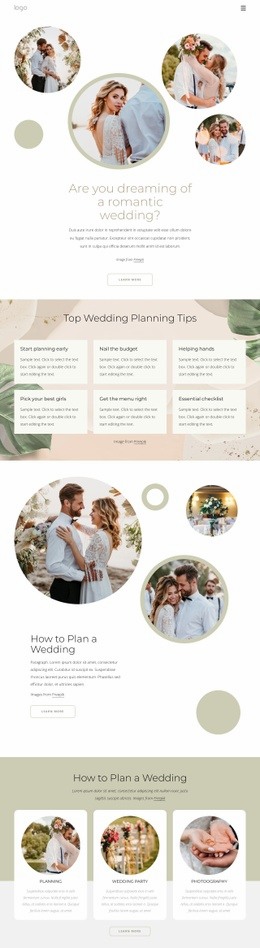 Romantic Wedding Wedding Websites