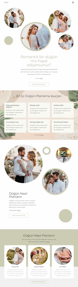 Romantik Düğün - Joomla Web Sitesi Şablonu