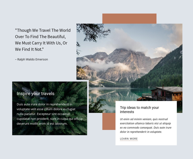 Premium corporate travel agency One Page Template