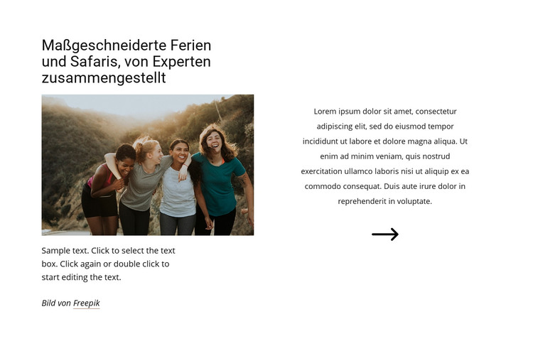 Von Experten gefertigte Safaris HTML-Vorlage