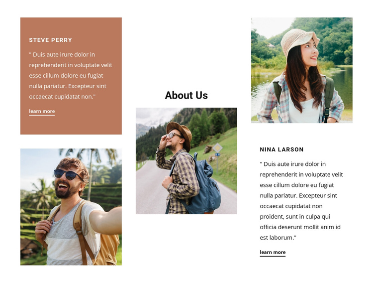 Family-owned travel agency One Page Template