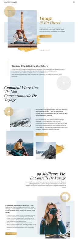 Voyager Et Vivre - Modèle Personnel