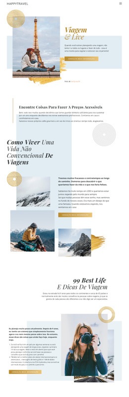 Construtor De Sites Exclusivo Para Viajar E Viver