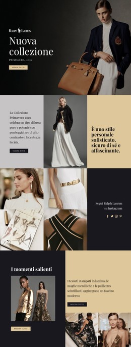 La Moda Di Ralph Lauren Modello Di Sito Web CSS