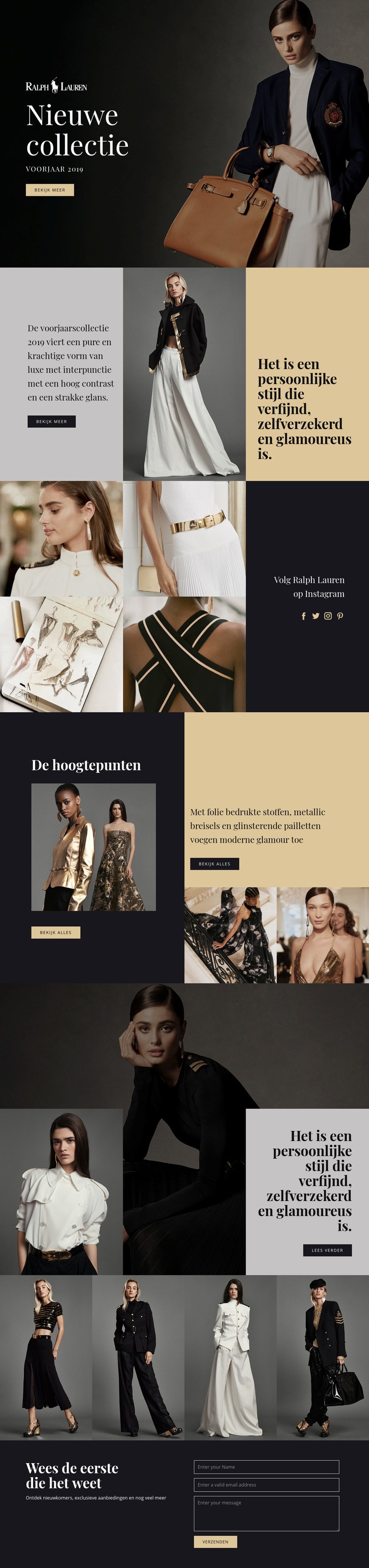 Ralph Lauren-mode Website ontwerp