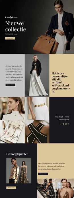 Ralph Lauren-Mode - Eenvoudig Websitesjabloon