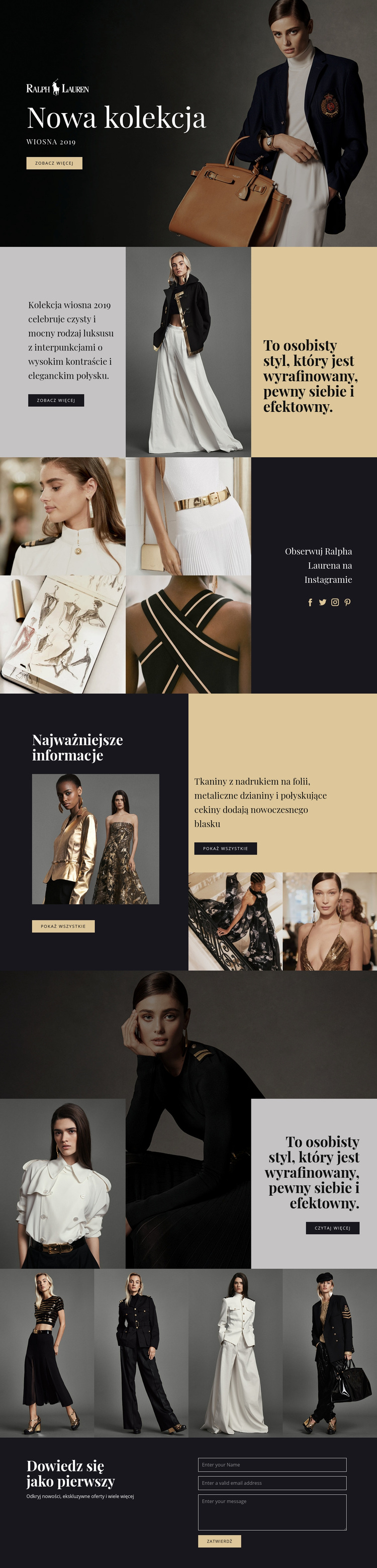 Moda Ralpha Laurena Motyw WordPress