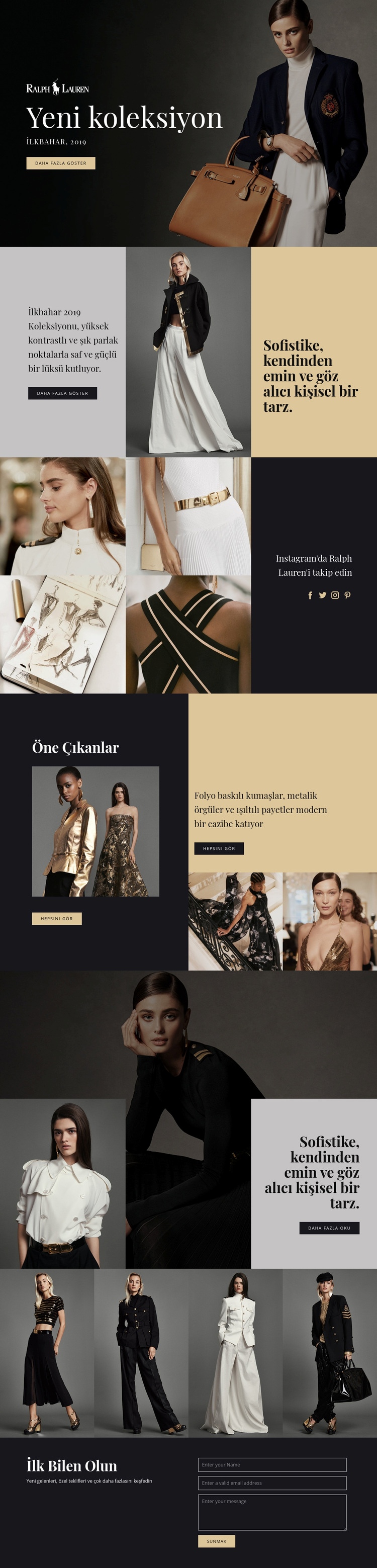 Ralph Lauren modası Açılış sayfası
