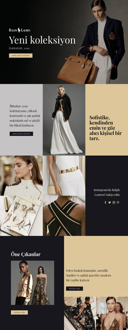 Ralph Lauren Modası - HTML Sayfası Şablonu