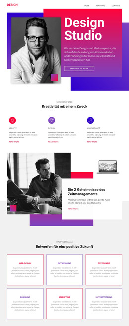 Zeit Webdesign Kunst - HTML- Und CSS-Vorlage