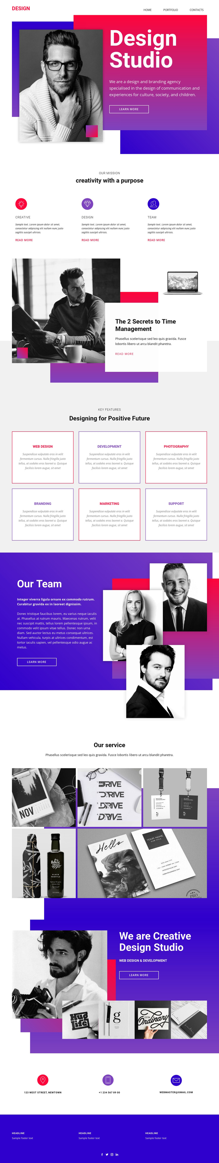 Big ideas and exceptional execution One Page Template