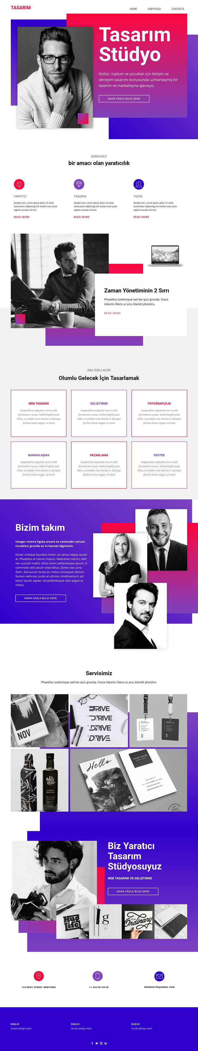 Zaman web tasarım sanatı HTML Şablonu