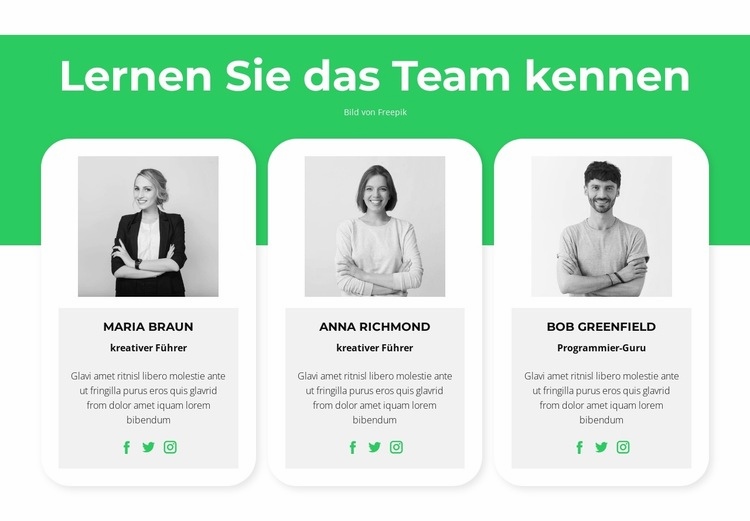 Lernen Sie unsere Experten kennen Website design