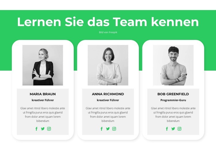 Lernen Sie unsere Experten kennen Landing Page