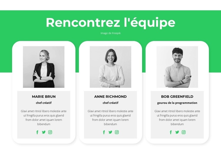 Rencontrez nos experts Conception de site Web