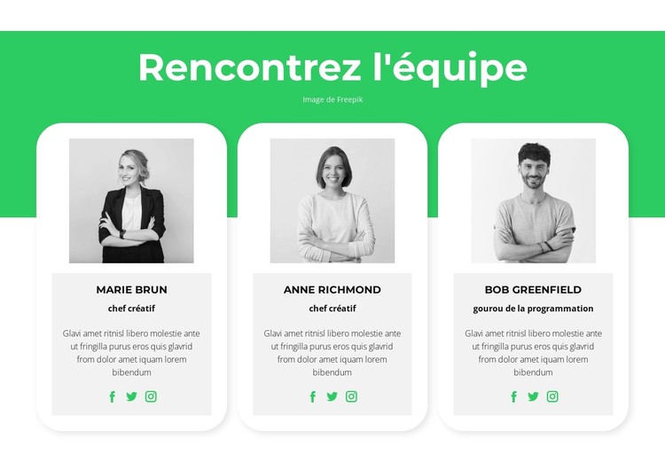 Rencontrez nos experts Modèle CSS