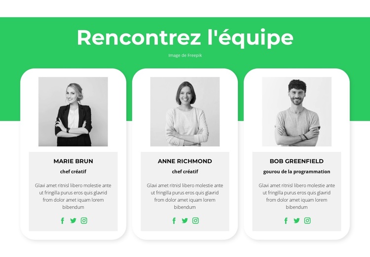 Rencontrez nos experts Thème WordPress