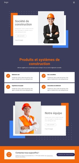 Entreprise Mondiale De Construction - Modèle Gratuit