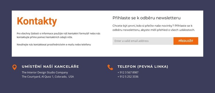 Kontaktní formulář v bílé mřížce Šablona CSS