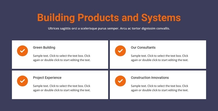 Building products and system Elementor Template Alternative