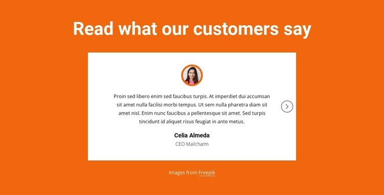 Testimonials block with slider Elementor Template Alternative