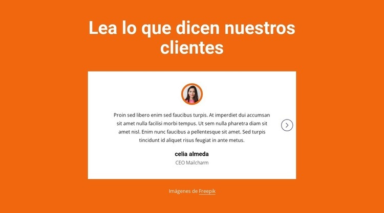 Bloque de testimonios con control deslizante Plantillas de creación de sitios web