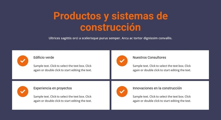 Sistema y productos de construcción Diseño de páginas web