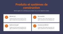 Produits Et Système De Construction - HTML Generator Online