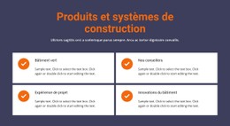 Produits Et Système De Construction