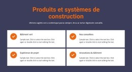 Produits Et Système De Construction Modèle De