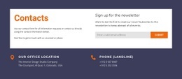 Contact form in white grid - Html Code Example by Nicepage